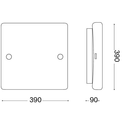 Ideal Lux - Mennyezeti lámpatest CELINE 3xE27/60W/230V 39x39 fehér