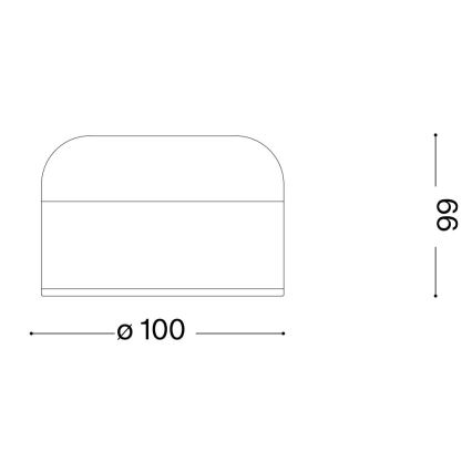 Ideal Lux - LED érintésérzékeny asztali lámpa, állítható fényerővel MIGNON LED/5W/5V 1500 mAh átmérő 10 cm CRI 90 fekete