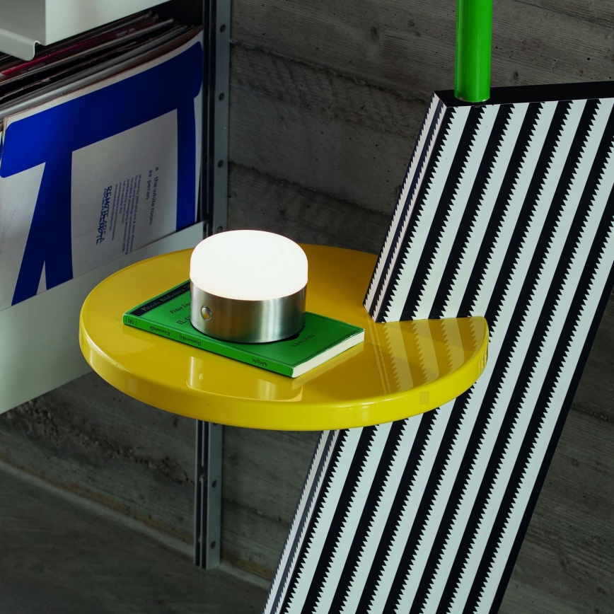 Ideal Lux - LED érintésérzékeny asztali lámpa, állítható fényerővel MIGNON LED/5W/5V 1500 mAh átmérő 10 cm CRI 90 fényes króm