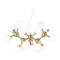 Ideal Lux - NODI kábeles csillár 15xE14/28W/230V Ø 105 cm sárgaréz/fehér