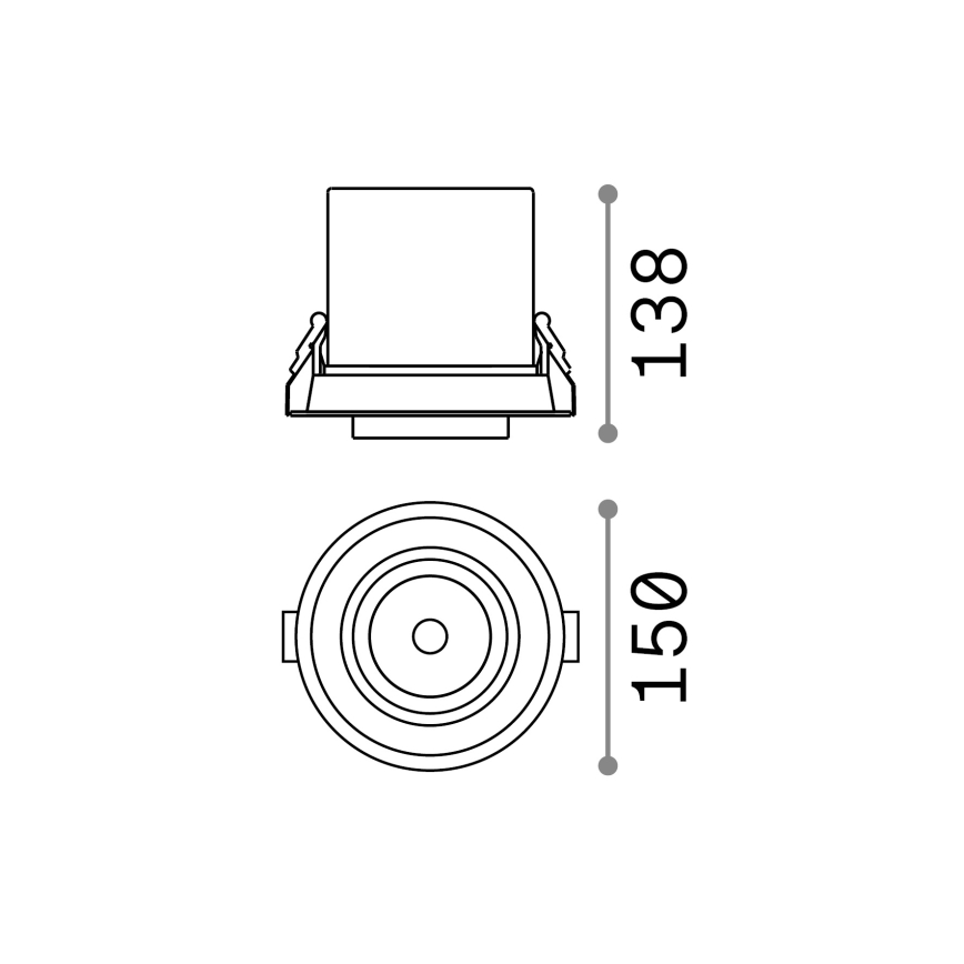 Ideal Lux - süllyesztett LED spotlámpa NOVA LED/30W/230V CRI 90 átm. 13,8 cm fehér