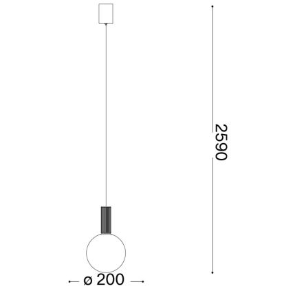Ideal Lux - ODEON kábelen függesztett LED csillár LED/8W/230V CRI 90 Ø 20 cm bézs/fehér