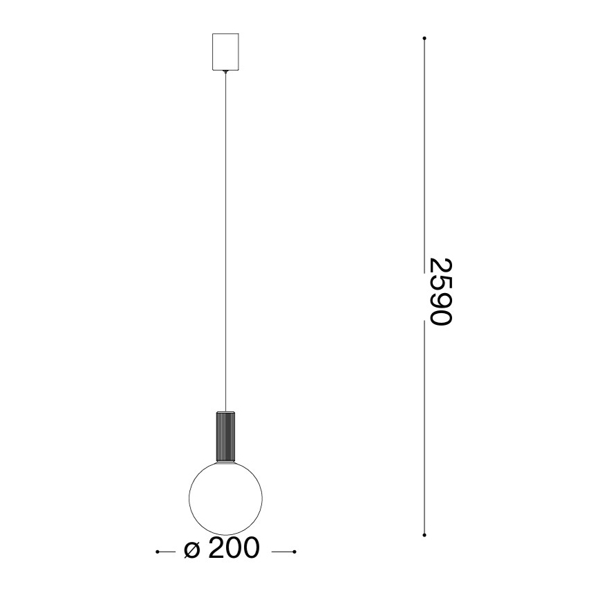 Ideal Lux - ODEON kábelen függesztett LED csillár LED/8W/230V CRI 90 Ø 20 cm bézs/fehér