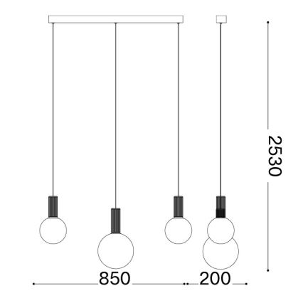 Ideal Lux - ODEON kábeles LED csillár LED/20W/230V CRI 90 bézs/fehér