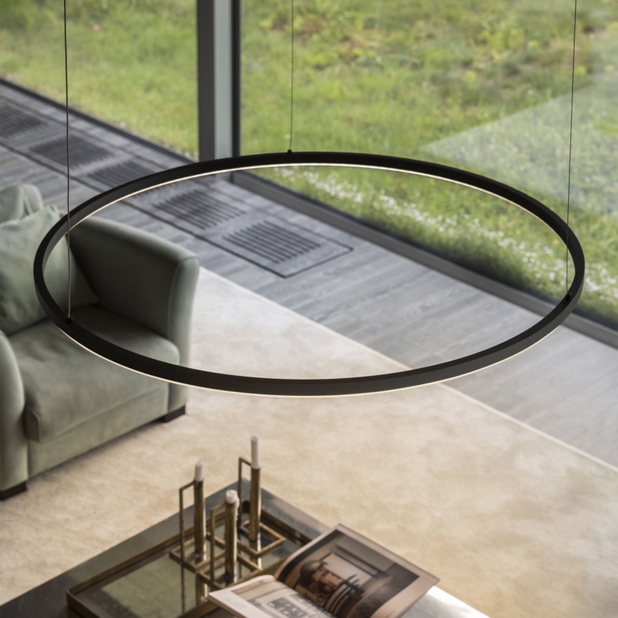 Ideal Lux - LED csillár kábelen ORACLE LED/53W/230V 3000K CRI 90 átm. 90 cm fekete