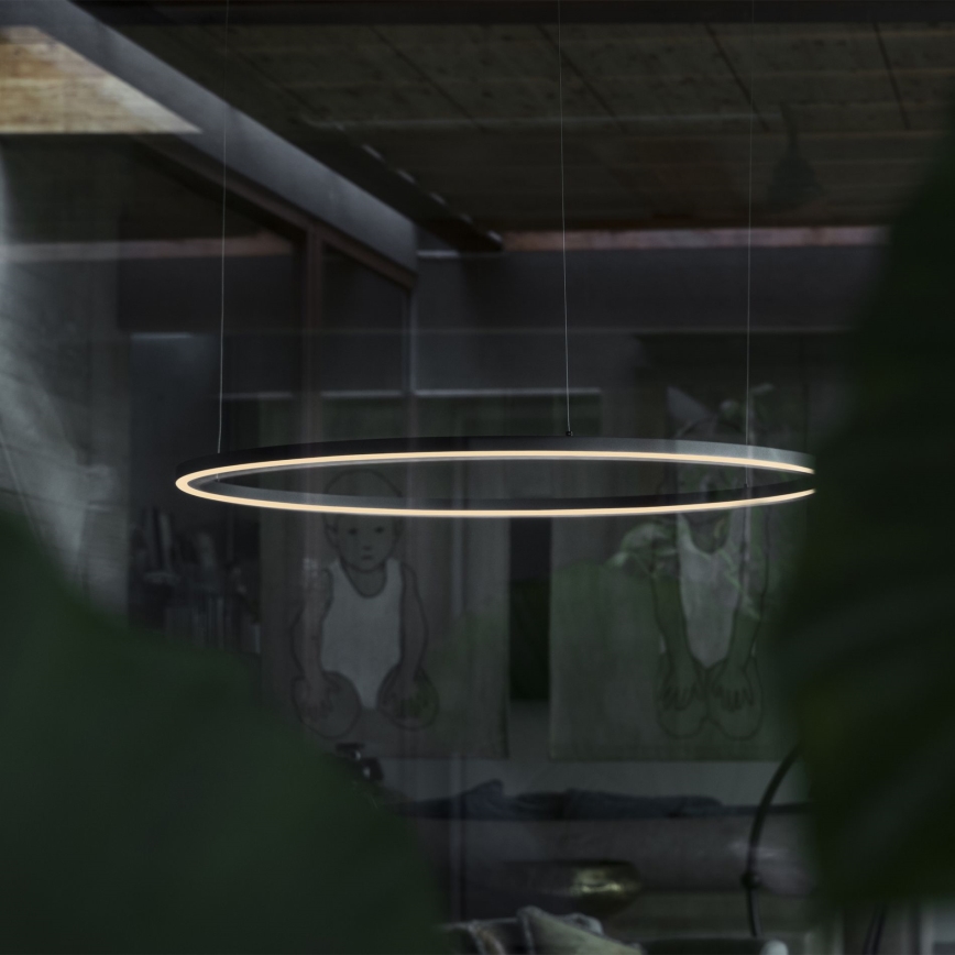 Ideal Lux - LED csillár kábelen ORACLE SLIM LED/29W/230V 2700K CRI 90 Ø 50 cm fekete