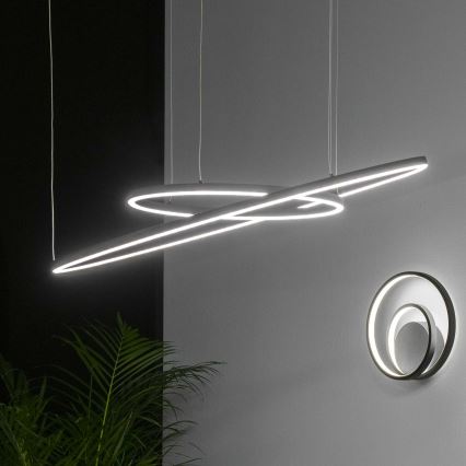 Ideal Lux - ORACLE SLIM LED kábeles csillár, 53 W/230 V, 2700 K, CRI 90, átmérő 90 cm, fekete