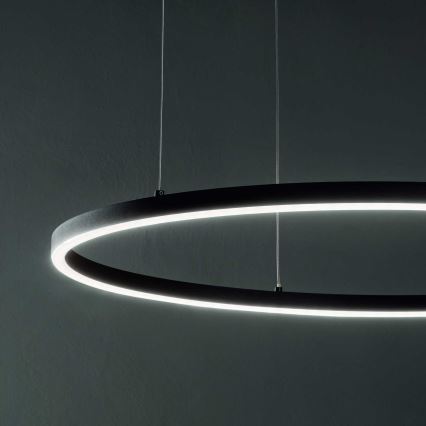 Ideal Lux - ORACLE SLIM LED kábeles csillár, 53 W/230 V, 2700 K, CRI 90, átmérő 90 cm, fekete