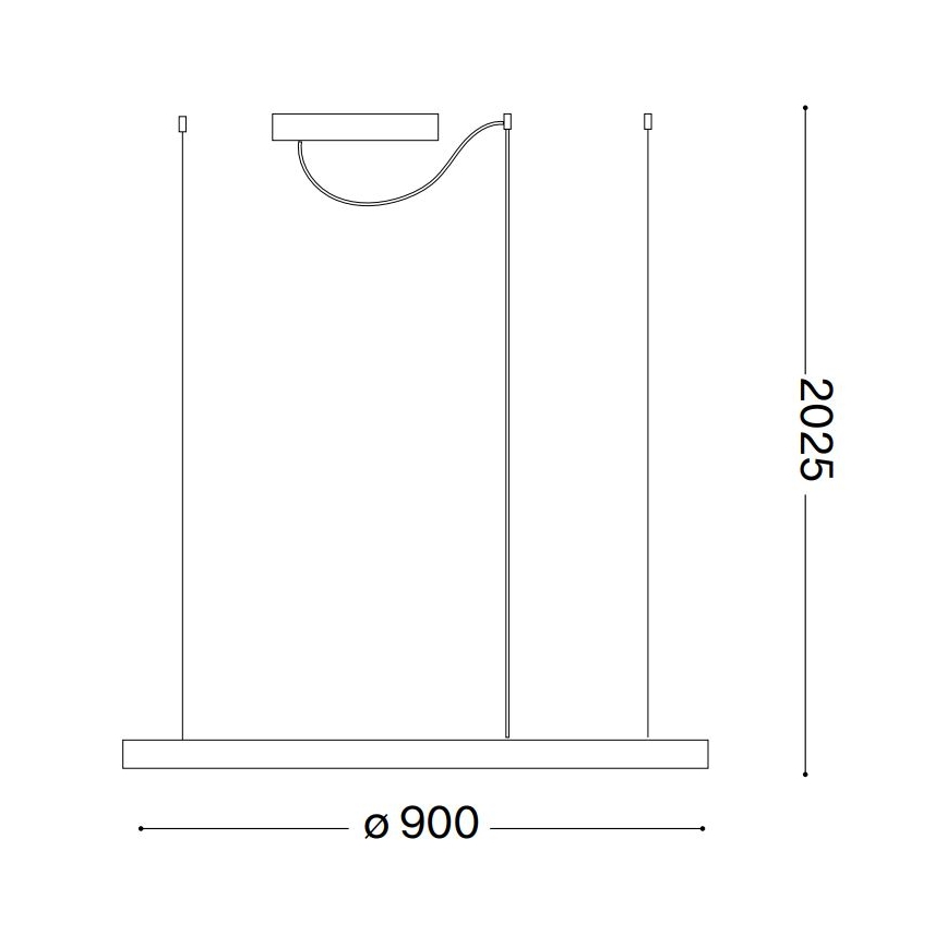 Ideal Lux - ORACLE SLIM LED csillár kábelen LED/53W/230V 2700K CRI 90 átm. 90 cm fehér