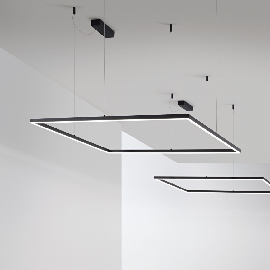 Ideal Lux - ORACLE SLIM kábelre függesztett LED csillár LED/33W/230V 3000K CRI 90 50x50 cm fekete