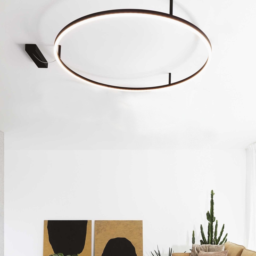 Ideal Lux - ORACLE SLIM LED mennyezeti lámpatest LED/37W/230V 2700K CRI 90 átm. 70 cm fekete