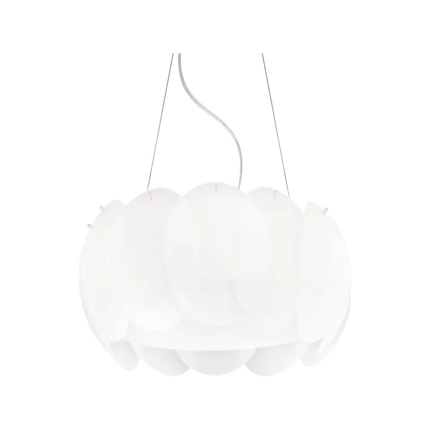 Ideal Lux - OVALINO kábeles csillár 5xE27/60W/230V átmérő 44 cm fehér