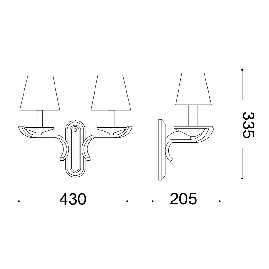 Ideal Lux - PEGASO kristály fali lámpa 2xE14/28W/230V, fényes króm