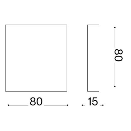 Ideal Lux - POST-IT kültéri LED fali lámpatest LED/3W/12V CRI 90, sárgaréz
