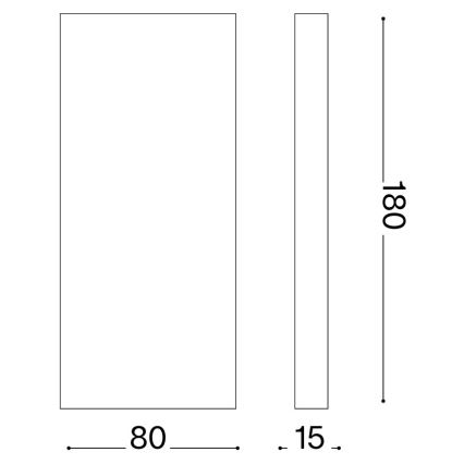 Ideal Lux - POST-IT LED kültéri fali lámpatest LED/6W/12V CRI 90 sárgaréz