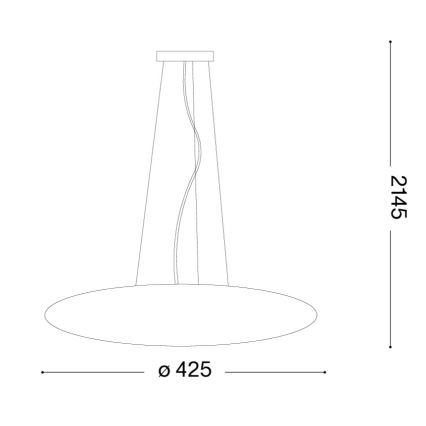 Ideal Lux - SMARTIES kábeles függeszték 3xE27/42W/230V, átm. 42,5 cm, fehér