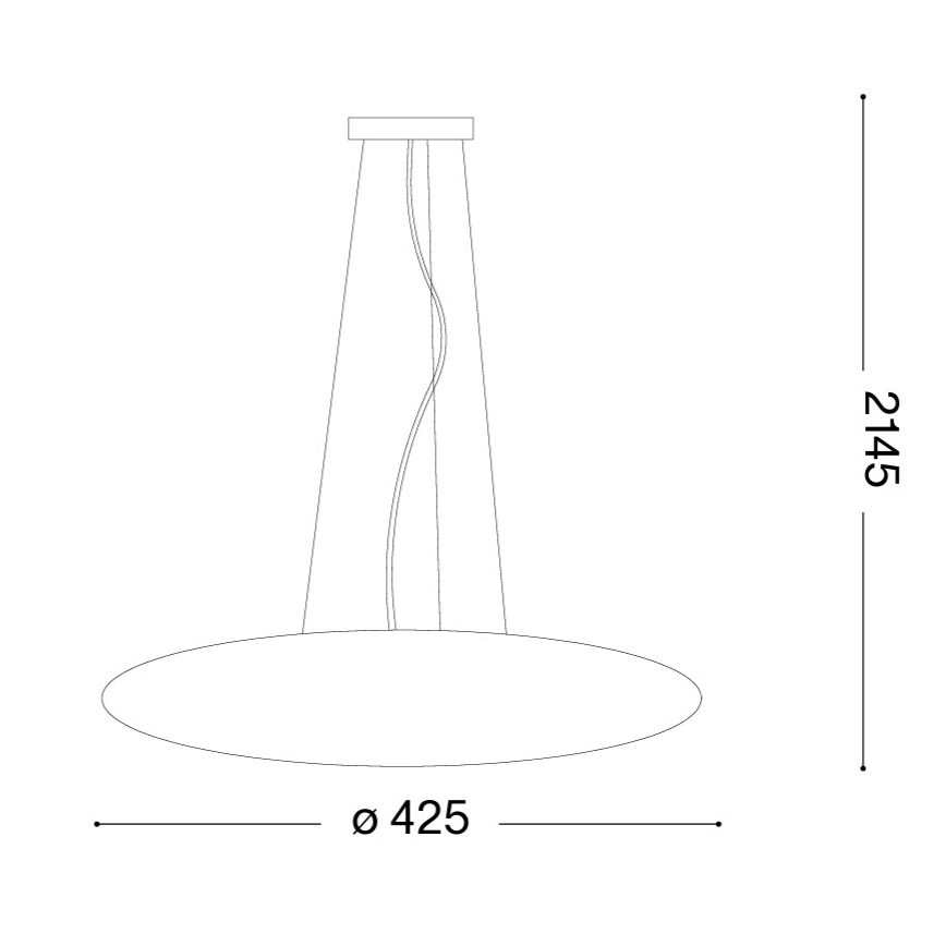 Ideal Lux - SMARTIES kábeles függeszték 3xE27/42W/230V, átm. 42,5 cm, fehér