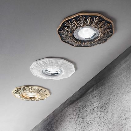 Ideal Lux - Süllyesztett mennyezeti lámpa POLKA 1xGU10/50W/230V bronzszínű