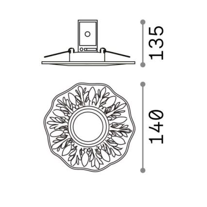 Ideal Lux - Süllyesztett mennyezeti lámpa POLKA 1xGU10/50W/230V bronzszínű