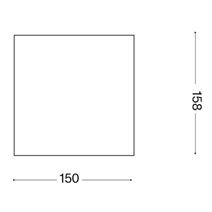 Ideal Lux - TECHO kültéri spotlámpa 1xGU10/20W/230V 15x15 cm IP54 barna