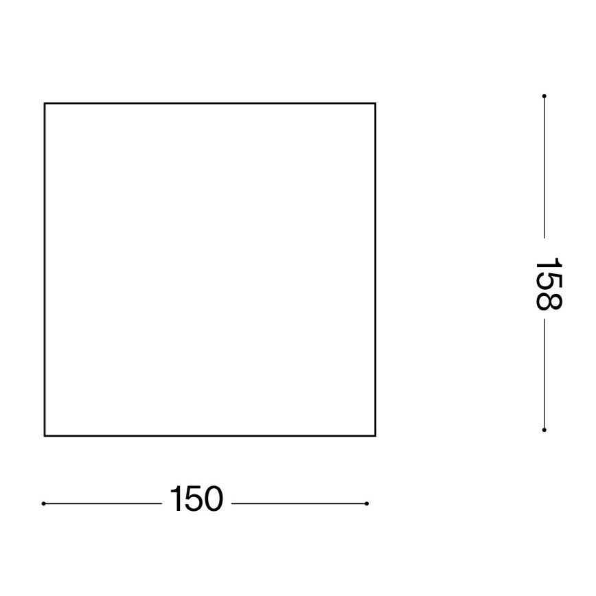 Ideal Lux - TECHO kültéri spotlámpa 1xGU10/20W/230V 15x15 cm IP54 fehér