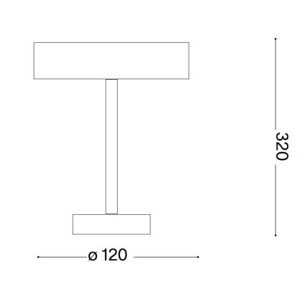 Ideal Lux - LED érintős kültéri lámpa TOFFEE LED/2W/230V 2200 mAh CRI 90 IP54 fekete