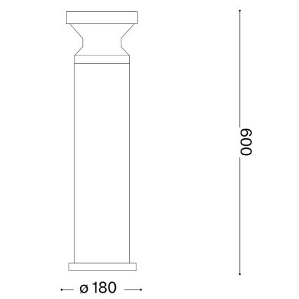 Ideal Lux - TORRE kültéri lámpa 1xE27/15W/230V 60 cm IP65 antracit
