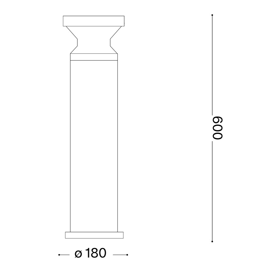 Ideal Lux - TORRE kültéri lámpa 1xE27/15W/230V 60 cm IP65 antracit