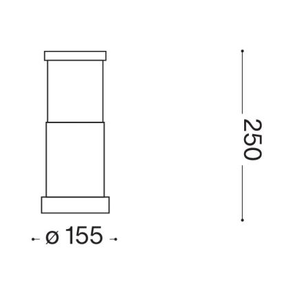 Ideal Lux - TRONCO kültéri lámpatest, 1x E27, 42W, 230V, 25 cm, IP65, barna