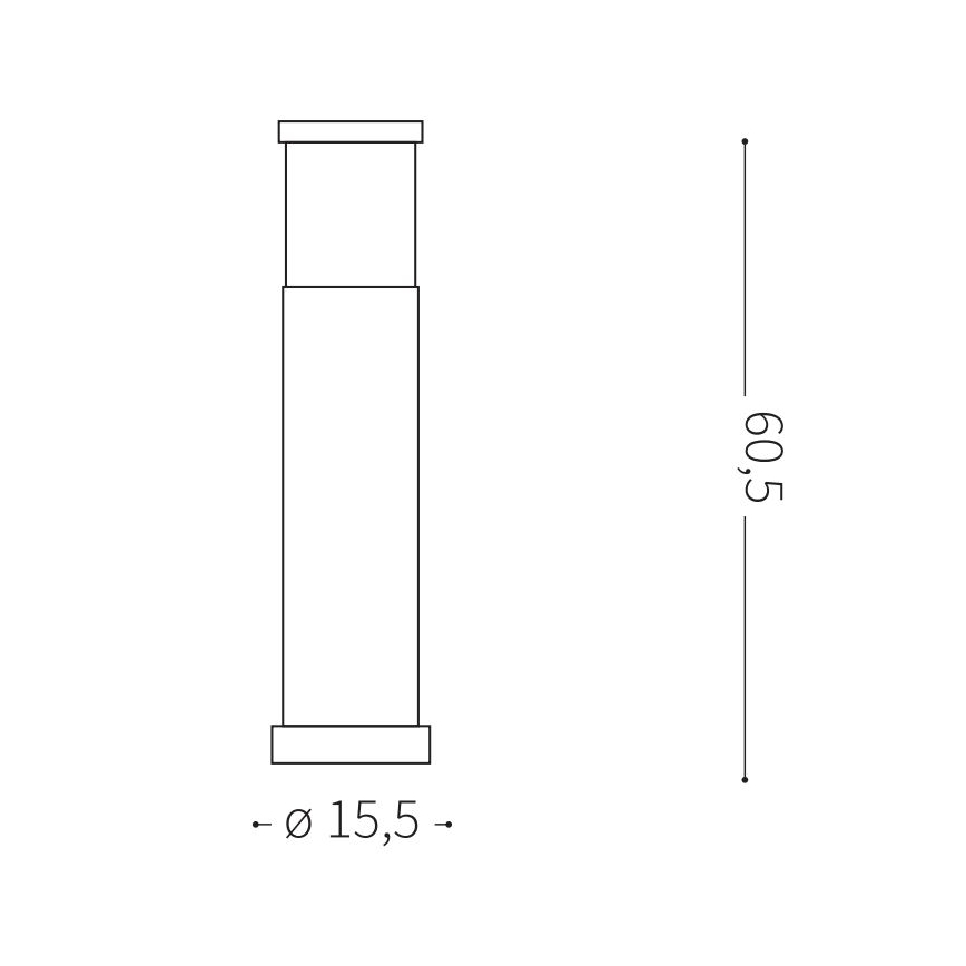 Ideal Lux - TRONCO kültéri lámpatest 1xE27/42W/230V 60 cm IP65 antracit