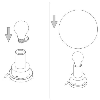 Ideal Lux - Univerzális MAPA E27 pótüveg Ø 20 cm fehér