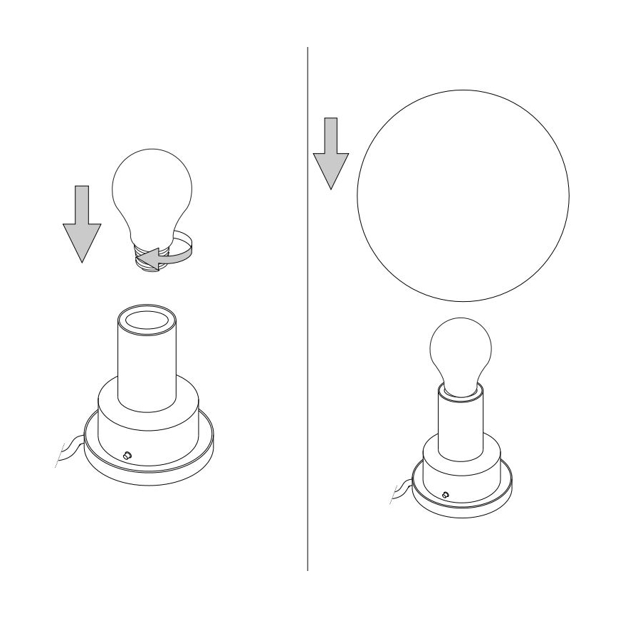 Ideal Lux - Univerzális MAPA E27 pótüveg Ø 20 cm fehér