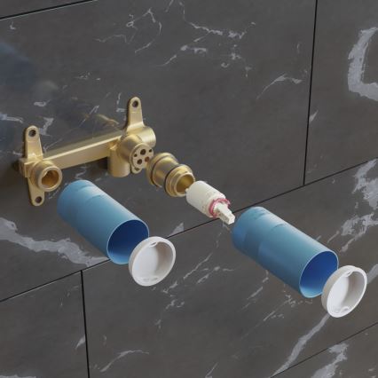 Ideal Standard A1313NU - Falba süllyesztett mosdócsaptelep szerelőteste, kék