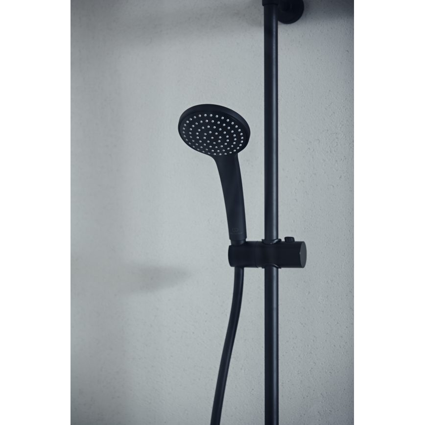 Ideal Standard A7545XG - Zuhanyszett CERATHERM T25 termosztátos csapteleppel, matt fekete