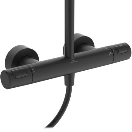 Ideal Standard A7545XG - Zuhanyszett CERATHERM T25 termosztátos csapteleppel, matt fekete