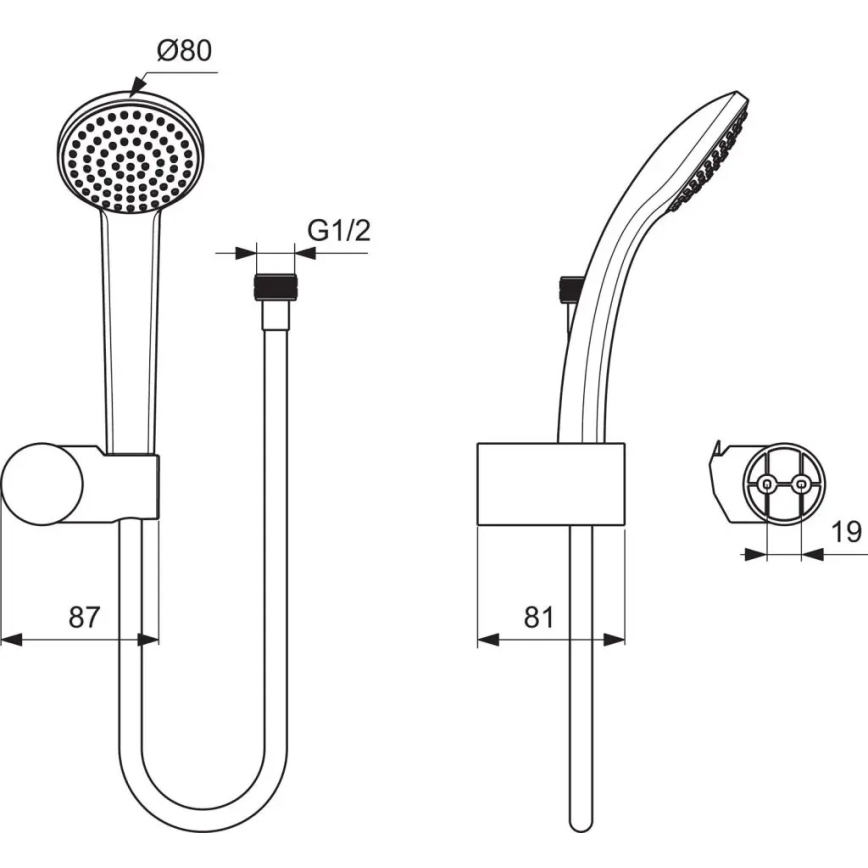 Ideal Standard B9506AA - IDEALRAIN zuhanyszett, fényes króm