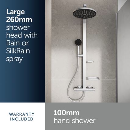 Ideal Standard BD583SI - Zuhanyszett CERATHERM ALU+ termosztátos csapteleppel, matt króm