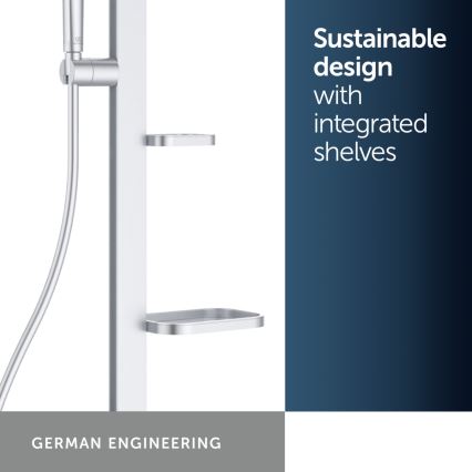 Ideal Standard BD583SI - Zuhanyszett CERATHERM ALU+ termosztátos csapteleppel, matt króm