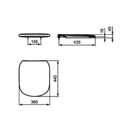 Ideal Standard T352901 - TESI SoftClose WC-ülőke, fehér