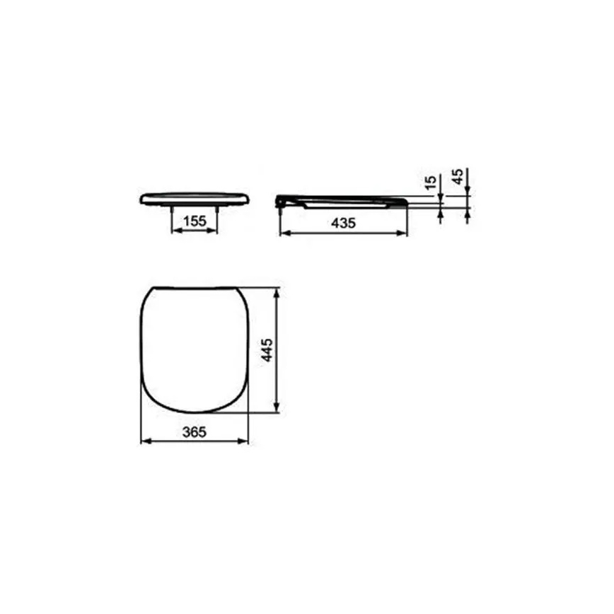 Ideal Standard T352901 - TESI SoftClose WC-ülőke, fehér