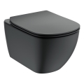 Ideal Standard T3546V3 - Falra szerelhető WC SoftClose ülőkével TESI kerámia/fekete