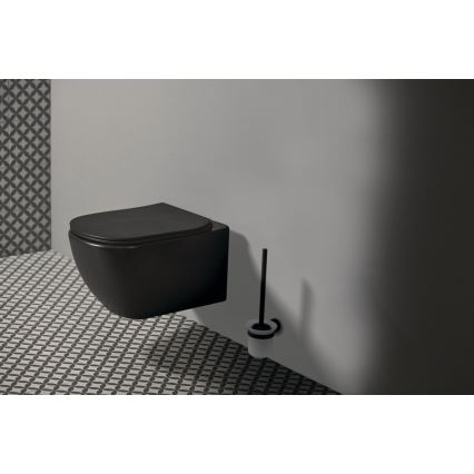 Ideal Standard T3546V3 - Falra szerelhető WC SoftClose ülőkével TESI kerámia/fekete