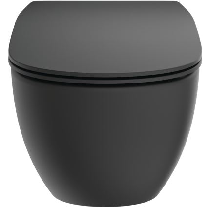 Ideal Standard T3546V3 - Falra szerelhető WC SoftClose ülőkével TESI kerámia/fekete