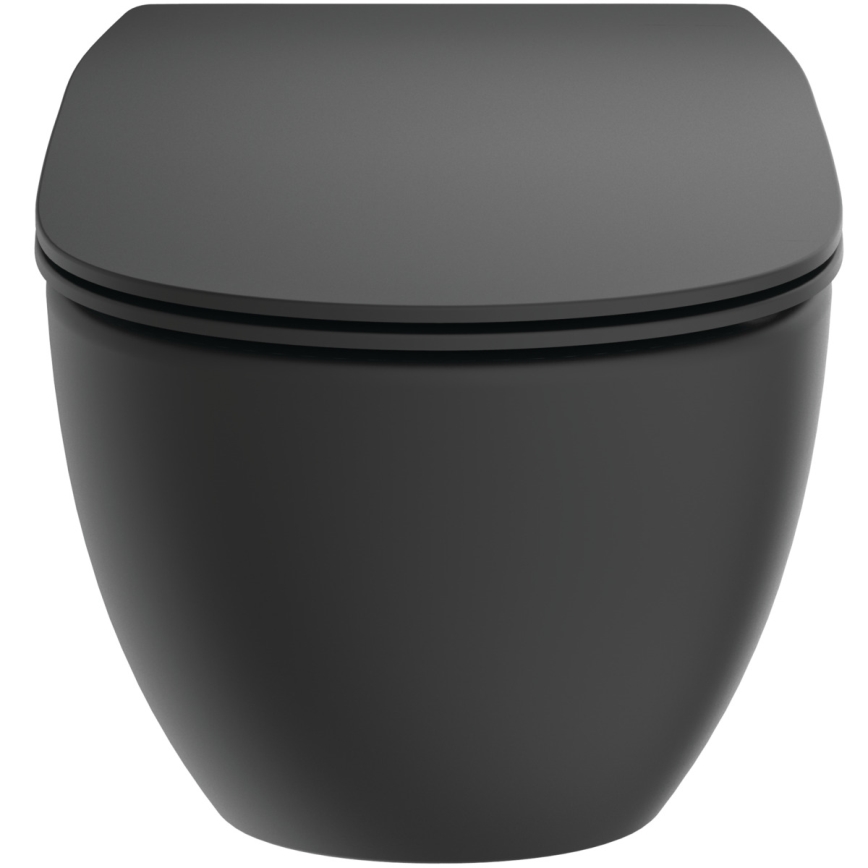 Ideal Standard T3546V3 - Falra szerelhető WC SoftClose ülőkével TESI kerámia/fekete