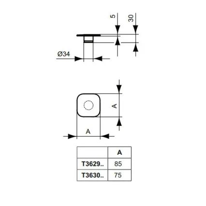 Ideal Standard T3629AA - CLICK-CLACK mosdó leeresztő 8,5 cm fényes króm