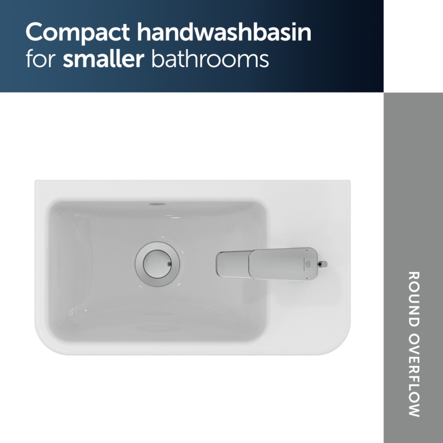 Ideal Standard T458601 - Függesztett mosdó I.LIFE S 45x25 cm kerámia/fehér