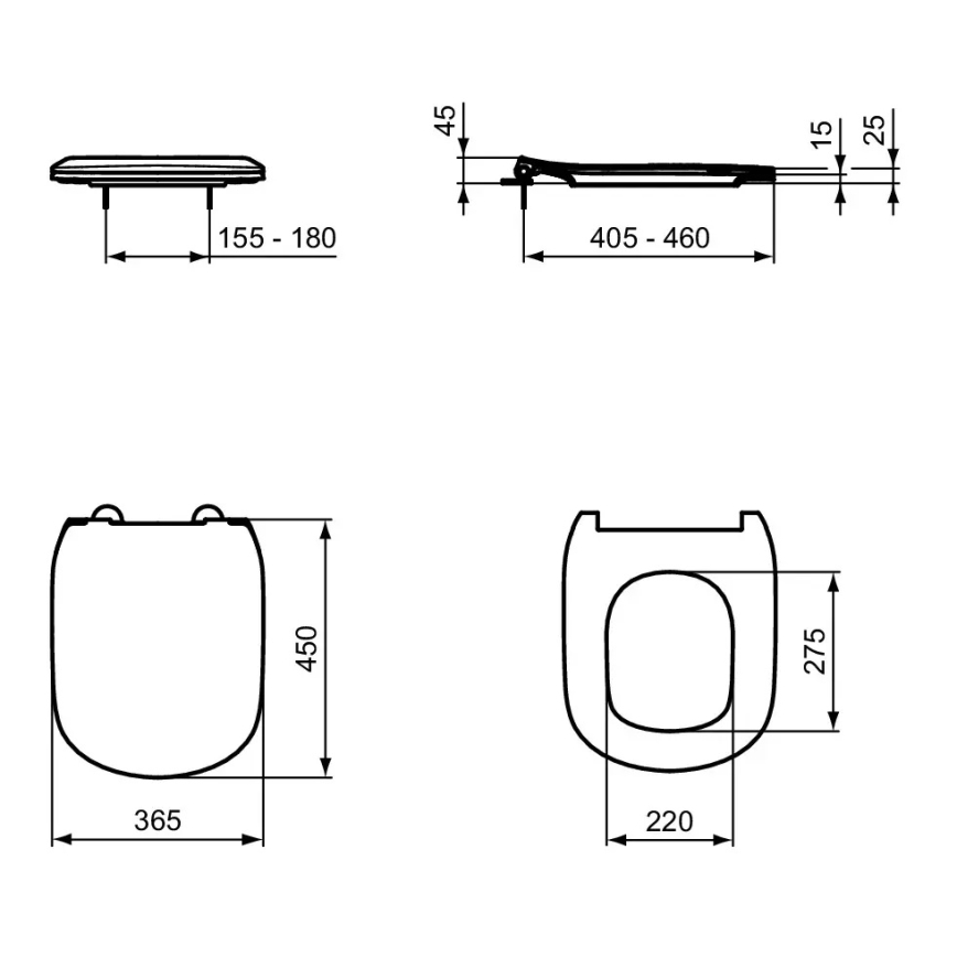 Ideal Standard T552201 - TESI SoftClose WC-ülőke, fehér