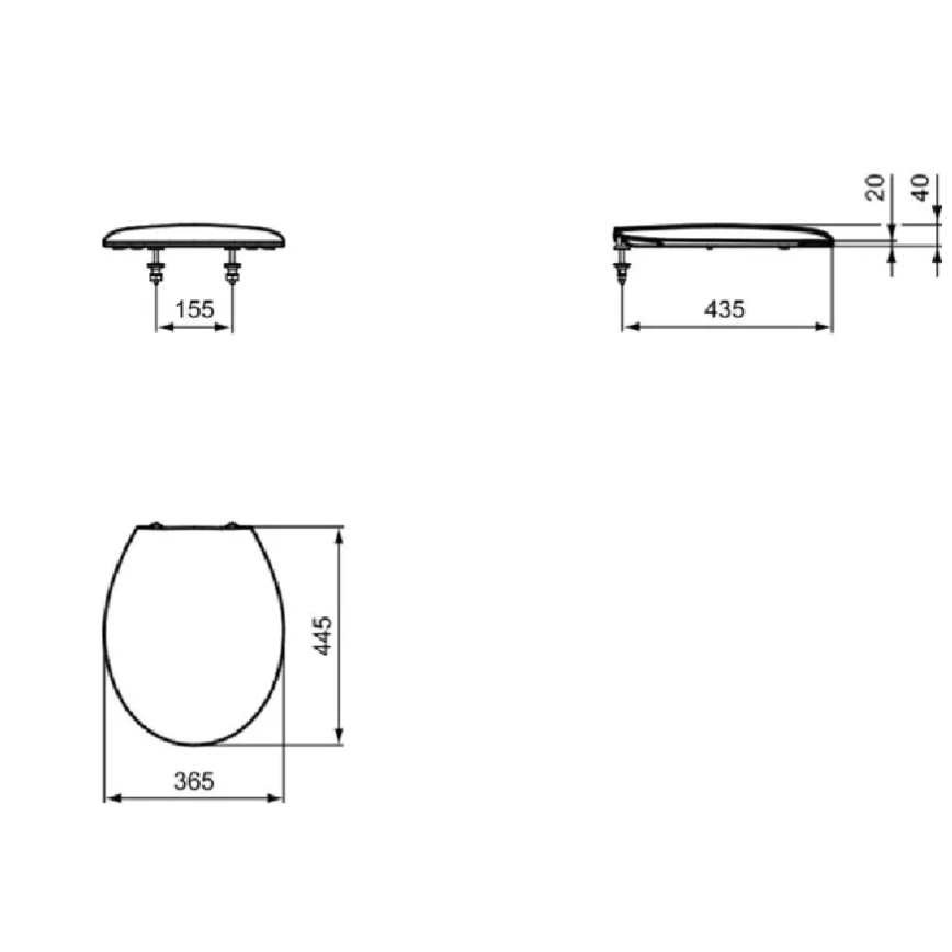 Ideal Standard W303801 - fehér WC-ülőke