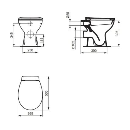 Ideal Standard W333101 - Álló WC EUROVIT kerámia/fehér