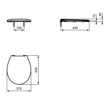 Ideal Standard W835001 - Fehér WC-ülőke